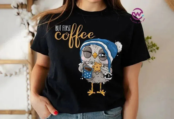 Half sleeve T-shirt- Owl-B - WE PRINT