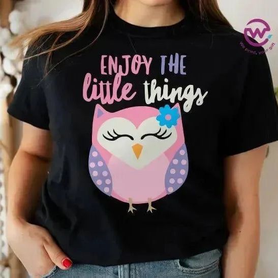 Half sleeve T-shirt- Owl-B - WE PRINT