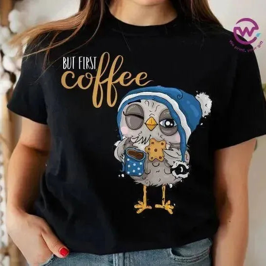 Half sleeve T-shirt- Owl-B - WE PRINT