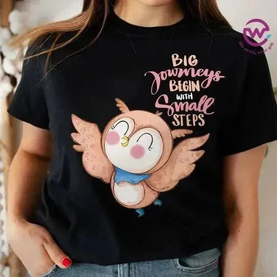 Half sleeve T-shirt- Owl-B - WE PRINT