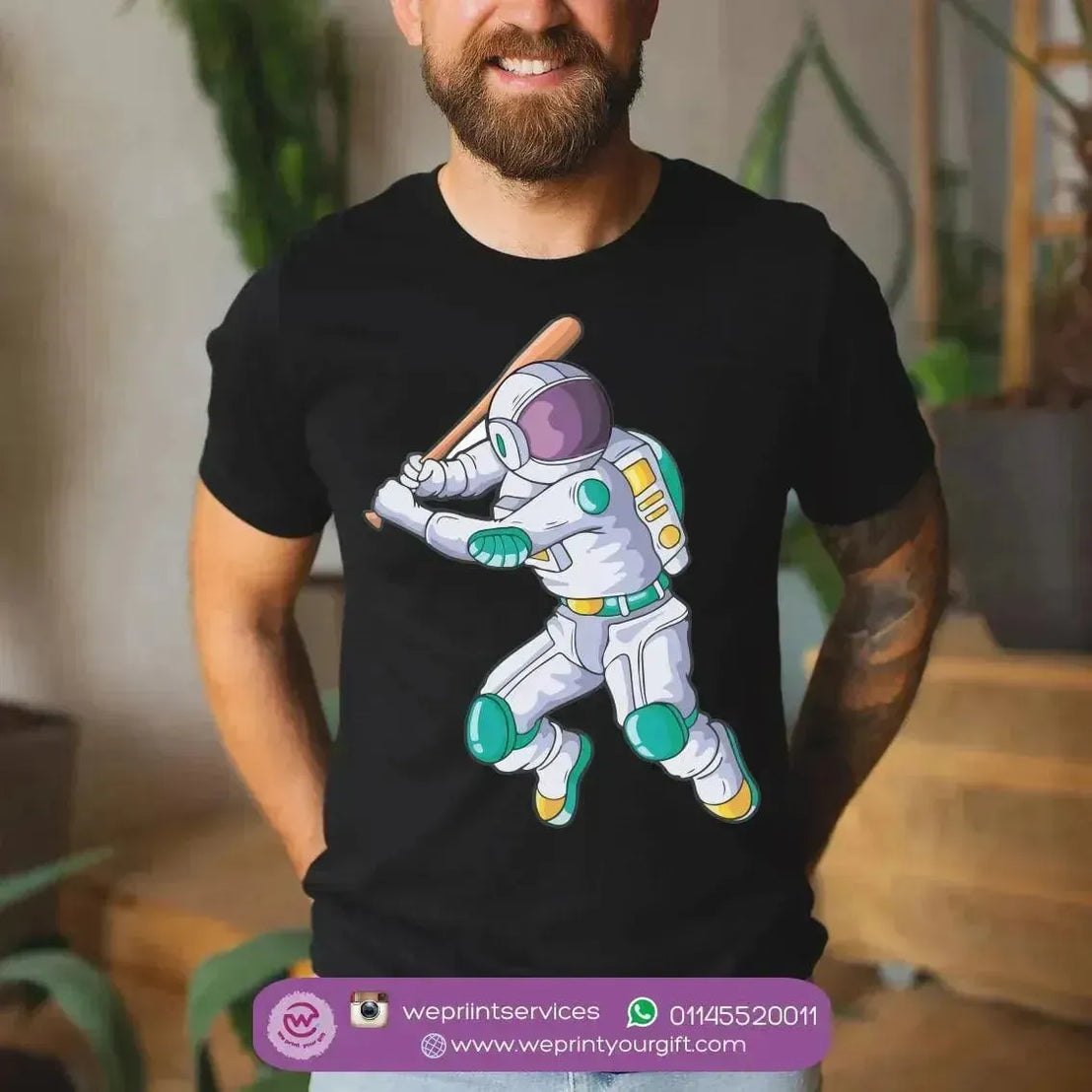 Half sleeve T-shirt- Space - WE PRINT