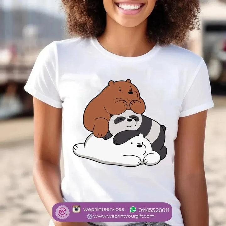 Half sleeve T-shirt- Three Bears - WE PRINT