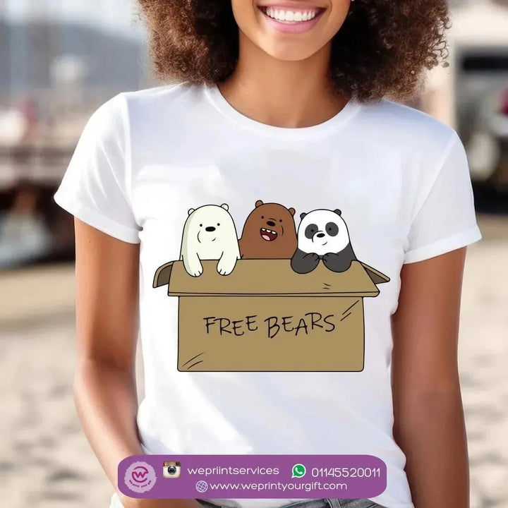 Half sleeve T-shirt- Three Bears - WE PRINT