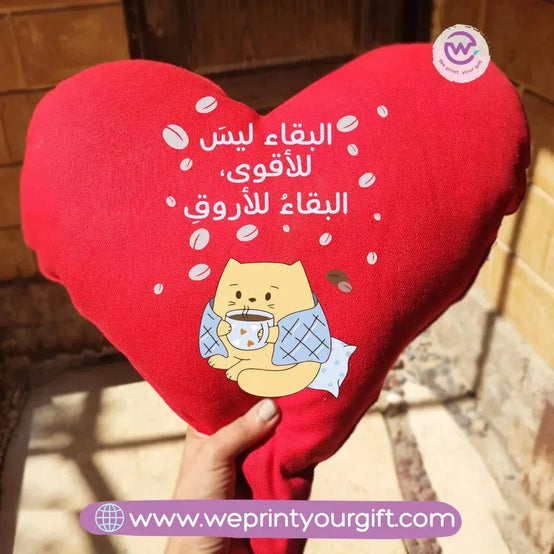 Heart Fabric Cushion- Comics - WE PRINT