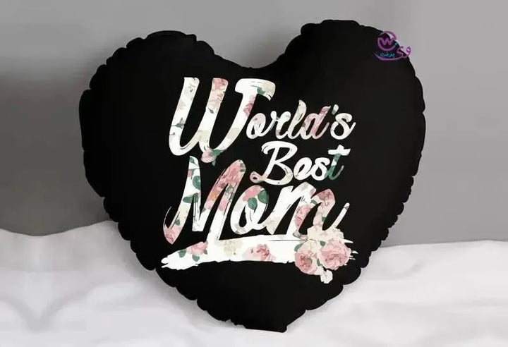 Heart Fabric Cushion -MOM - WE PRINT