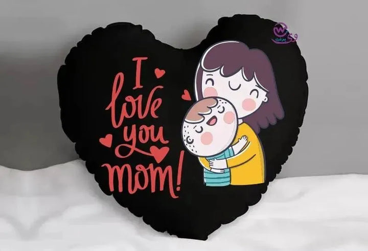 Heart Fabric Cushion -MOM - WE PRINT