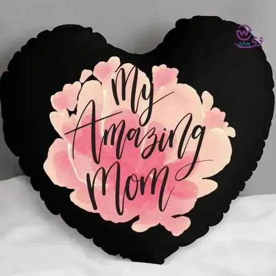 Heart Fabric Cushion -MOM - WE PRINT