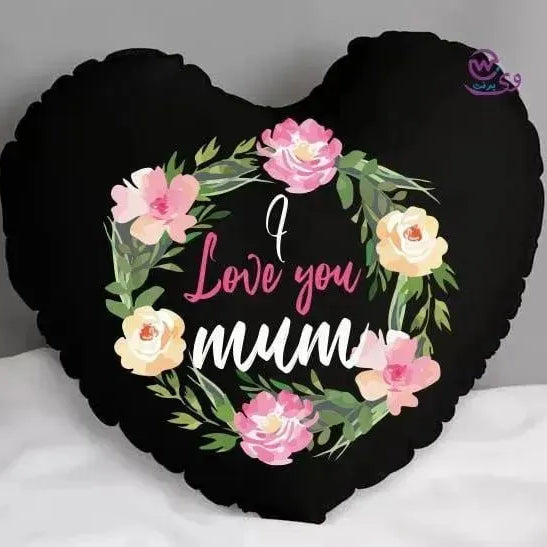 Heart Fabric Cushion -MOM - WE PRINT