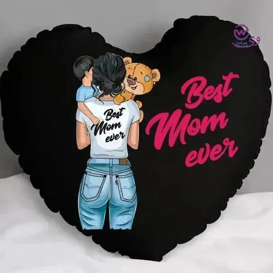 Heart Fabric Cushion -MOM - WE PRINT