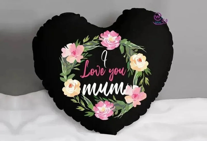 Heart Fabric Cushion -MOM - WE PRINT