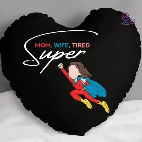 Heart Fabric Cushion -MOM - WE PRINT