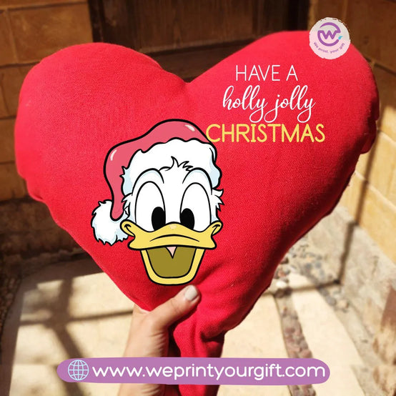 Heart Fabric Cushion-Snowman - WE PRINT