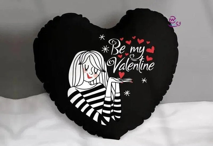 Heart Fabric Cushion - Valentine's Day- lOVE IS.. - WE PRINT