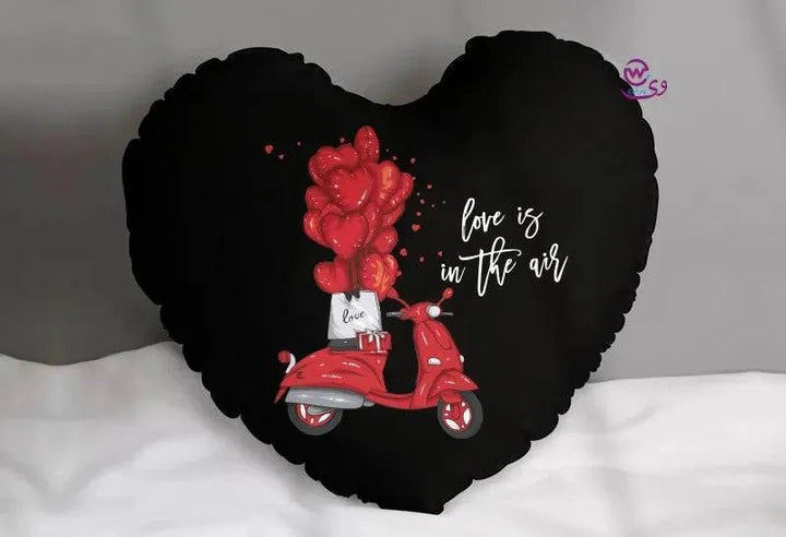 Heart Fabric Cushion - Valentine's Day- lOVE IS.. - WE PRINT