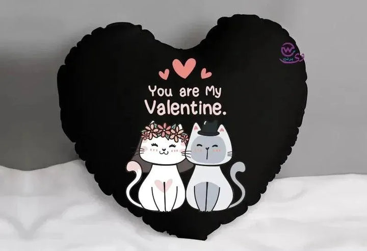 Heart Fabric Cushion - Valentine's Day- lOVE IS.. - WE PRINT