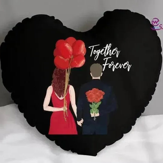 Heart Fabric Cushion - Valentine's Day- lOVE IS.. - WE PRINT