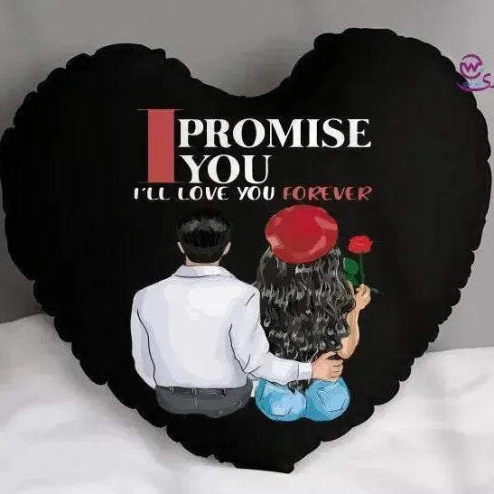 Heart Fabric Cushion - Valentine's Day- lOVE IS.. - WE PRINT