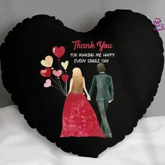 Heart Fabric Cushion - Valentine's Day- lOVE IS.. - WE PRINT