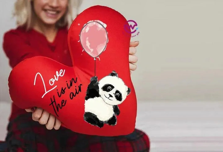 Heart Fabric Cushion - Valentine's Day - PANDA - WE PRINT