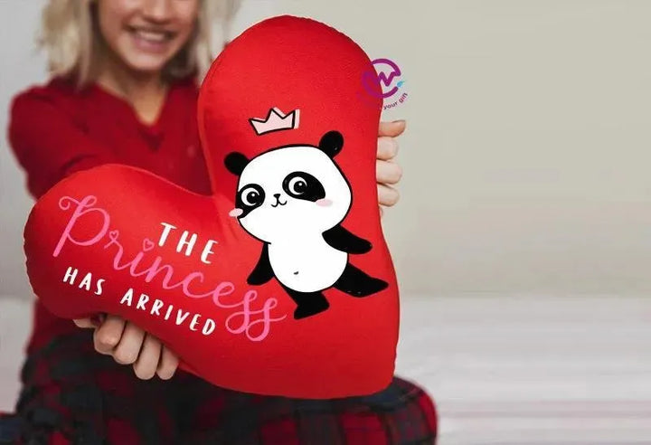 Heart Fabric Cushion - Valentine's Day - PANDA - WE PRINT