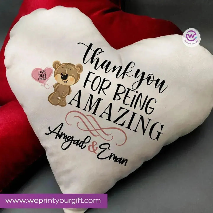 Heart Fabric Cushion - Valentine's Day - WE PRINT