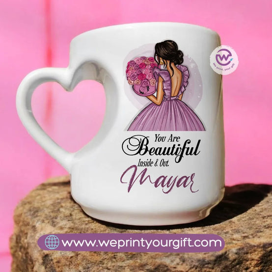 Heart Handle Mug- Arabic Quotes - WE PRINT