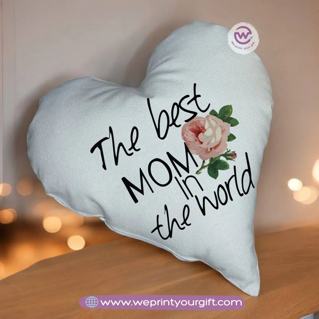 Heart Pillow- Mom - WE PRINT