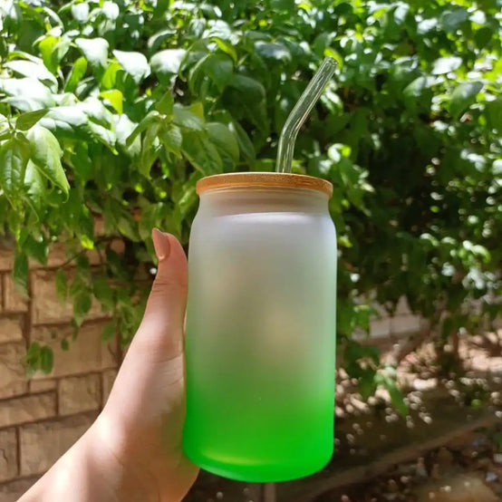 Frosted mug with straw- Customization Option