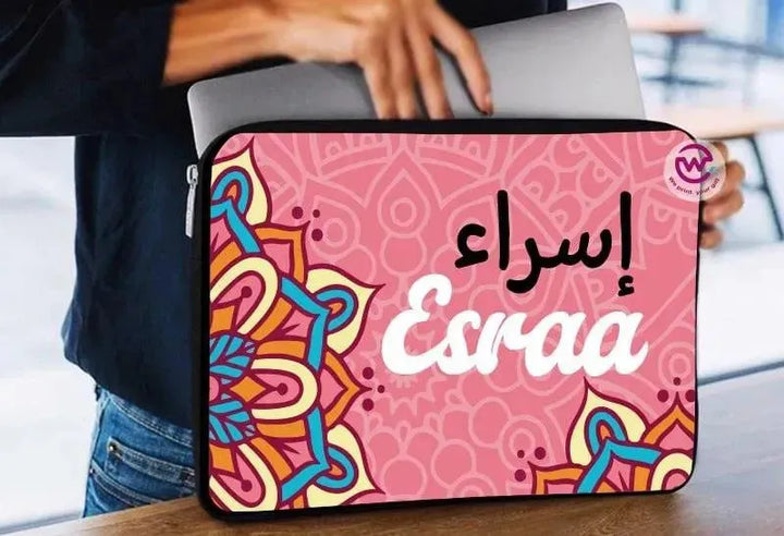 Laptop Sleeve-Canvas-Boho -Names - WE PRINT