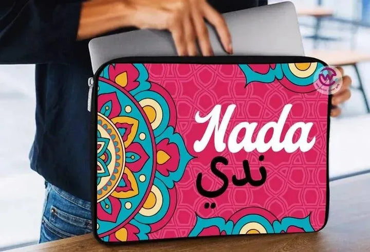 Laptop Sleeve-Canvas-Boho -Names - WE PRINT