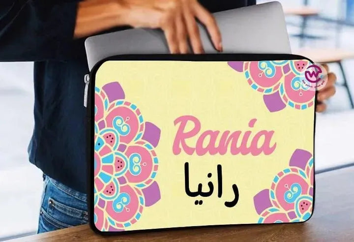 Laptop Sleeve-Canvas-Boho -Names - WE PRINT