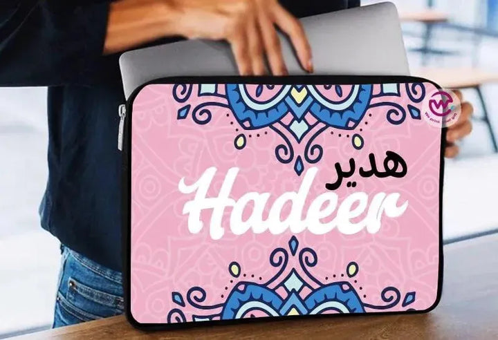 Laptop Sleeve-Canvas-Boho -Names - WE PRINT