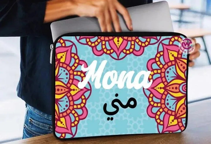 Laptop Sleeve-Canvas-Boho -Names - WE PRINT