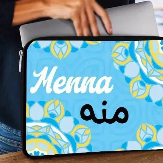 Laptop Sleeve-Canvas-Boho -Names - WE PRINT