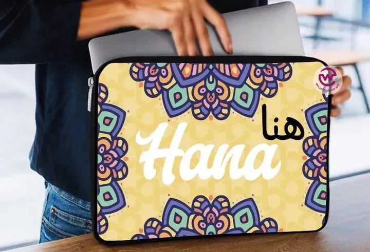 Laptop Sleeve-Canvas-Boho -Names - WE PRINT