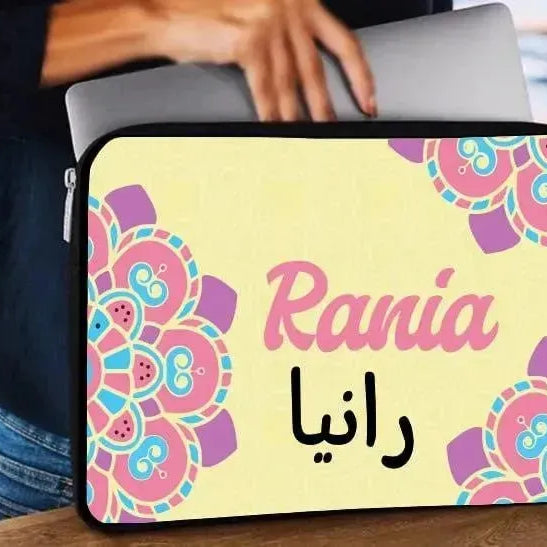 Laptop Sleeve-Canvas-Boho -Names - WE PRINT