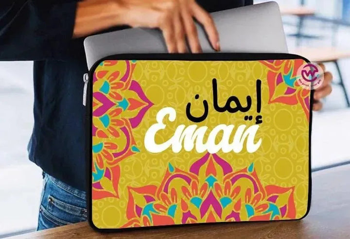 Laptop Sleeve-Canvas-Boho -Names - WE PRINT