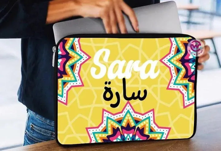 Laptop Sleeve-Canvas-Boho -Names - WE PRINT