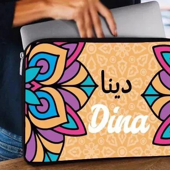 Laptop Sleeve-Canvas-Boho -Names - WE PRINT