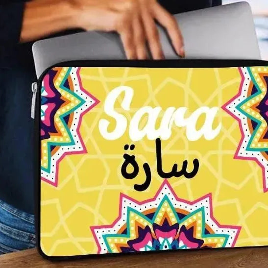 Laptop Sleeve-Canvas-Boho -Names - WE PRINT