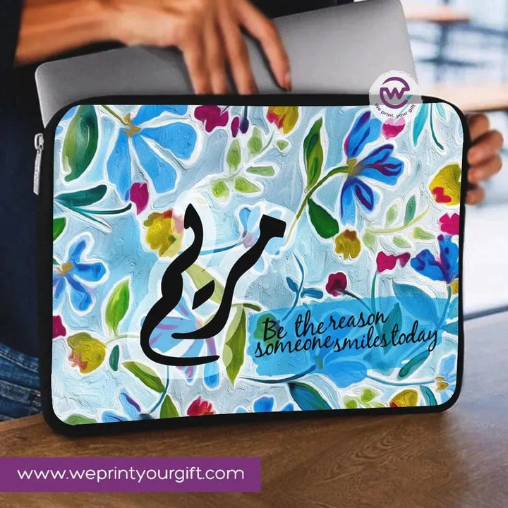 Laptop Sleeve-Canvas-Colorful Designs With Names - WE PRINT