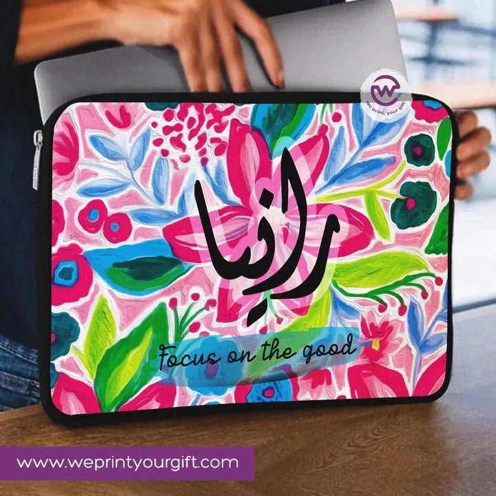 Laptop Sleeve-Canvas-Colorful Designs With Names - WE PRINT