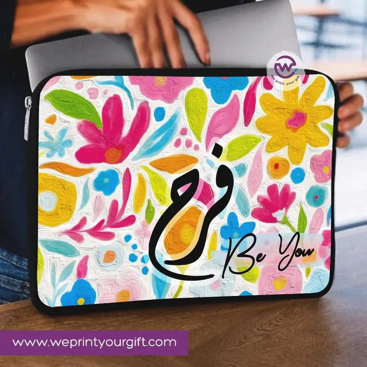 Laptop Sleeve-Canvas-Colorful Designs With Names - WE PRINT