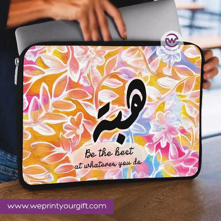 Laptop Sleeve-Canvas-Colorful Designs With Names - WE PRINT