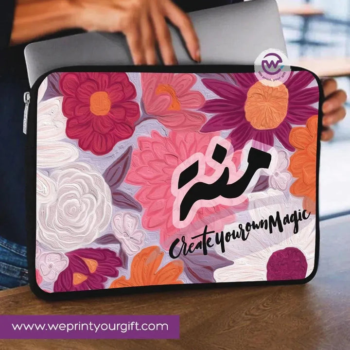 Laptop Sleeve-Canvas-Colorful Designs With Names - WE PRINT