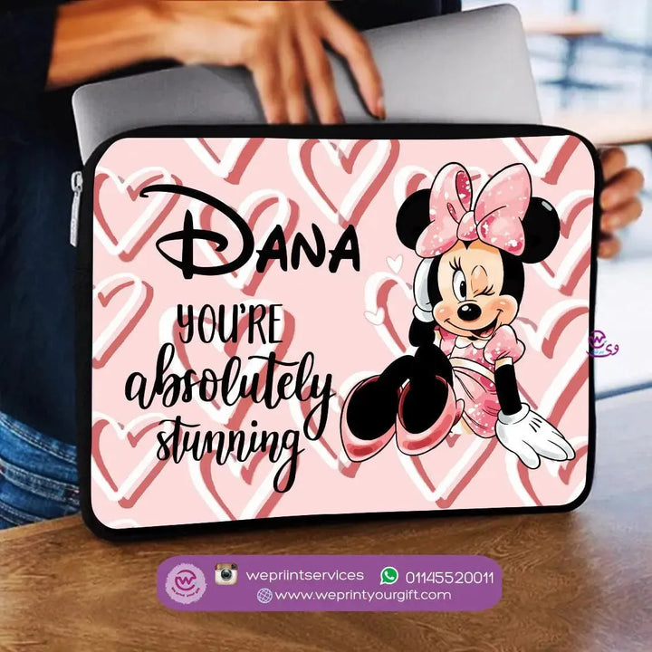 Laptop Sleeve-Canvas-Minnie Mouse - WE PRINT