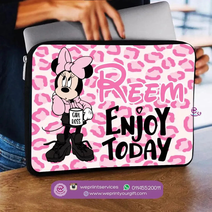 Laptop Sleeve-Canvas-Minnie Mouse - WE PRINT