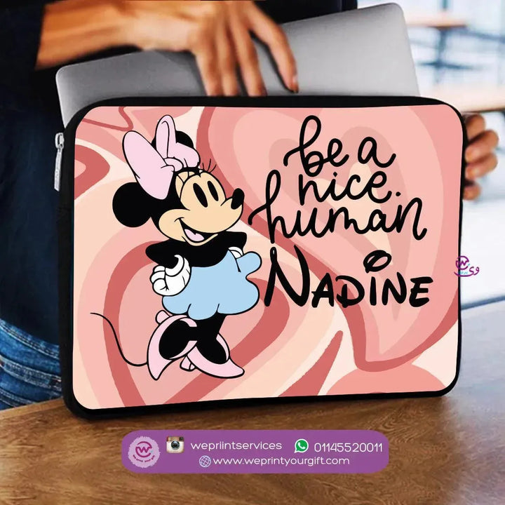 Laptop Sleeve-Canvas-Minnie Mouse - WE PRINT