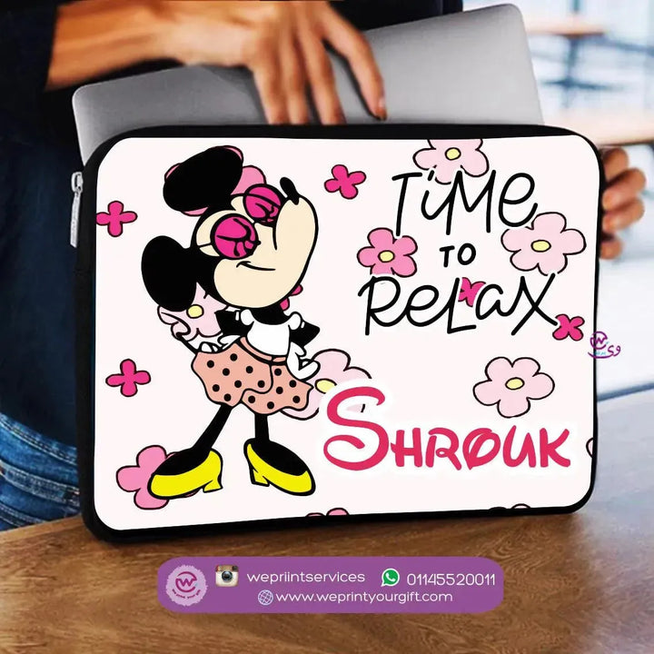 Laptop Sleeve-Canvas-Minnie Mouse - WE PRINT