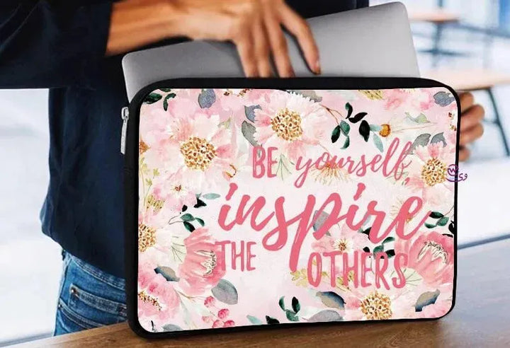 Laptop Sleeve-Canvas- Motivation -Floral - WE PRINT